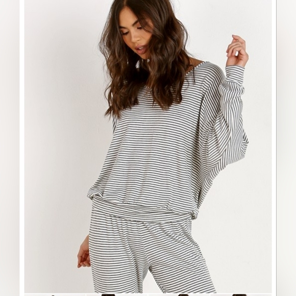 EBERJEY The Dolman Sleeve Top Sadie Stripes Pullover - Picture 2 of 7